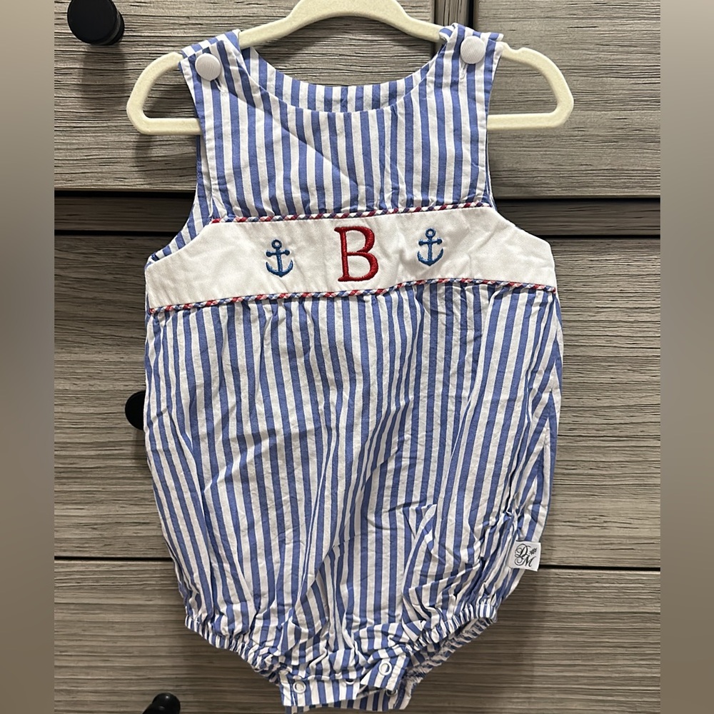 “B” boy romper